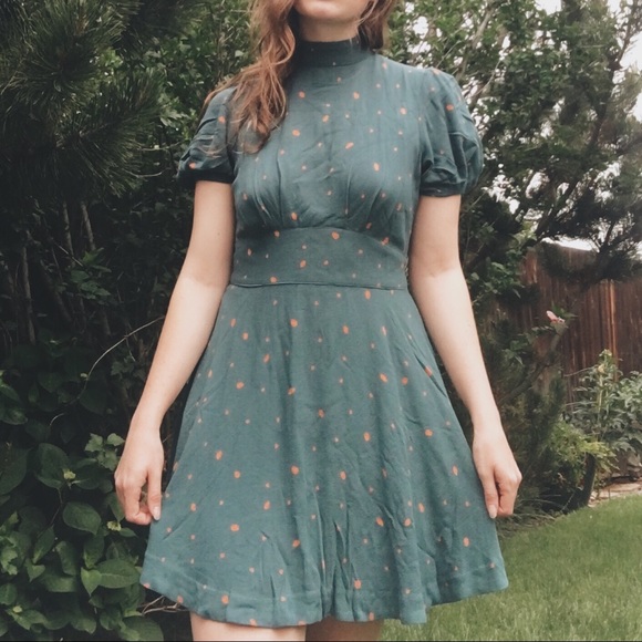 Free People Dresses & Skirts - Free People Abbie Printed Mini Dress in Green